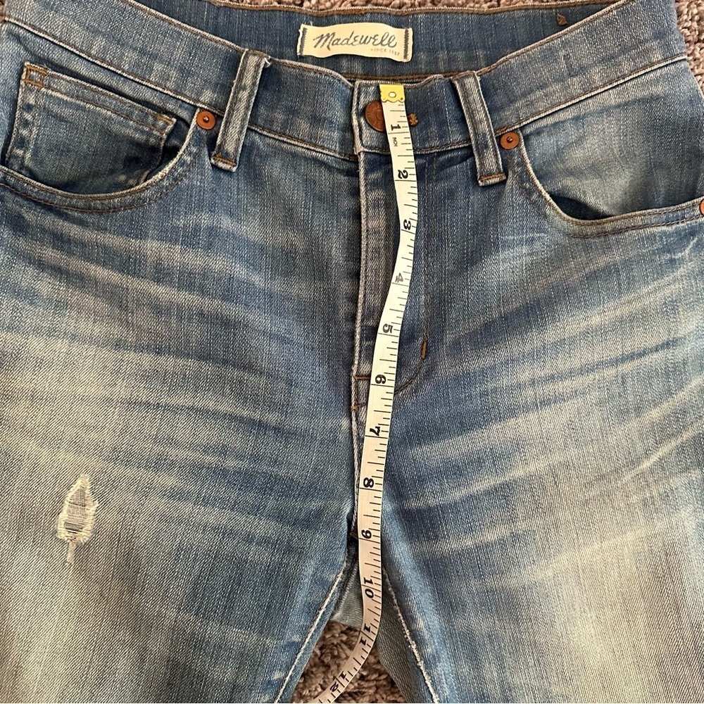Madewell 9” High Riser Skinny Size 25 distressed ankle jeans - Picture 8 of 9